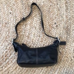 Black leather COACH purse